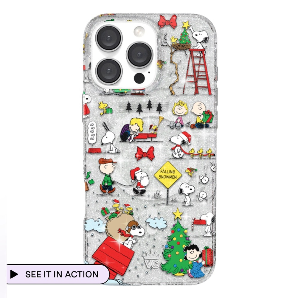 NEW Velvet Caviar Snoopy Christmas Glitter iPhone 16 pro max Case